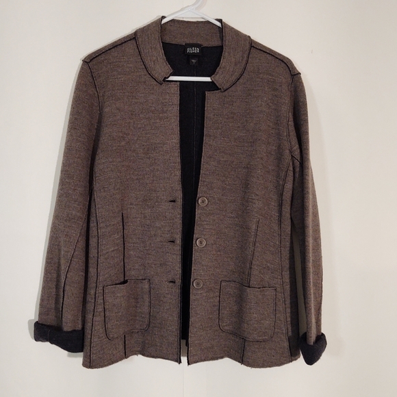 Eileen Fisher lightweight wool Blazer - Picture 4 of 9